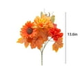 thumbnail image 3 of Fake Fall Flowers Verdsylv Artificial Orange Mum Flowers with Stems, Realistic Fall Floral Arrangement for Thanksgiving Table Centerpiece Home Decor, Autumn Theme, Autumn Artificial Faux Flowers, I, 3 of 4