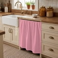 thumbnail image 3 of Pink Cabinet Curtains 35"W x 35"L, Pure Pink Sink Skirt for Bathroom Vanity Kitchen Self Adhesive, Dust-Proof Privacy Curtain for Shelves Closet Laundry Room Pantry, 3 of 9