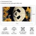 thumbnail image 2 of Panda Sunflower Translucent Chiffon Yarn Silk Scarf - Lightweight and Breathable - 180*73 Size - Head Wrap for Women and Hair - Elegant Fashion Accessory, 2 of 6