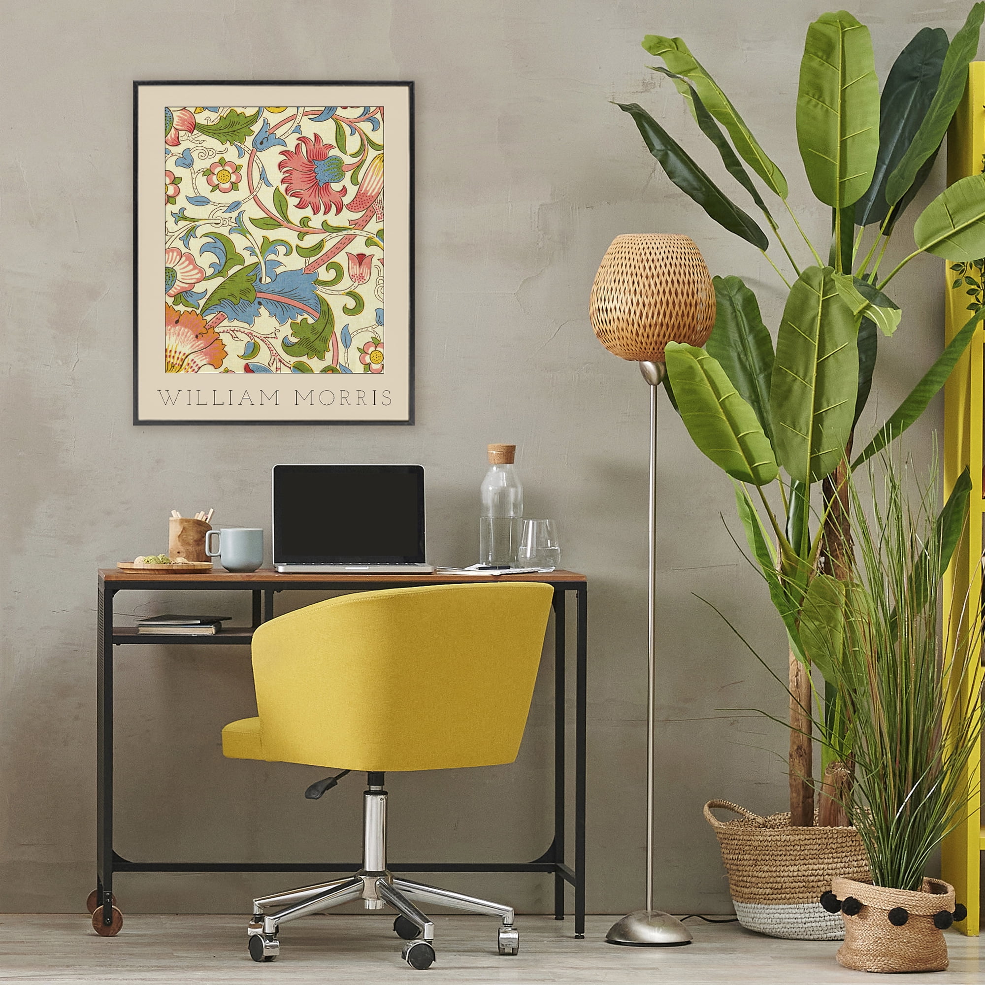 Stupell Industries Stylish Boho Classic Flowers Black Framed Giclee Art, design by Lil' Rue