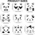 thumbnail image 2 of 9pcs Cat Emotion Stencil 6×6inch Cute Cat Face Stencil Reusable Animal Pet Cat Themes Drawing Template with Paint Brush for Art Crafts Canvas Furniture Wall Wood, 2 of 9