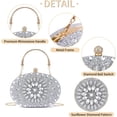 thumbnail image 4 of Rhinestone Clutch Purses For Women Evening Sparkly Clutch Crystal Diamond Bag For Party Weddings Formal Prom, 4 of 6