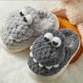 thumbnail image 4 of Otqutp Kids Dinosaur Slippers Boys Girls Soft Plush House Slippers Cute Animal Winter Comfy Warm Fuzzy Non-Slip Indoor Shoes, 4 of 6