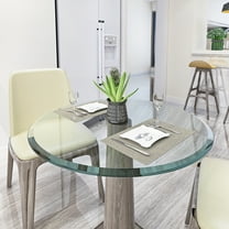 32 Inch Round Tempered Glass Table Top, 1/2" Thick Clear Safety Glass with Polished Edge for Dining Table, Patio, Coffee Table, Indoor Outdoor Use, Replacement Glass Top