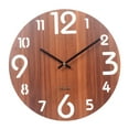 thumbnail image 2 of Reloj de pared BLESIY tridimensional de moda a batería de madera, 2 of 6