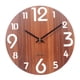 thumbnail image 1 of Reloj de pared creativo tridimensional moderno de madera con números para la escuela. 412, 1 of 6