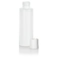 thumbnail image 3 of 4 oz / 120 ml White Plastic HDPE Refillable Cylinder Squeeze Bottle with White Disc Cap, 3 of 6