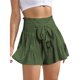 thumbnail image 1 of Culottes sueltos para mujer Pantalones cortos de playa de moda con cintura elástica para el verano (Verde militar S) FLhrweasw Para estrenar, 1 of 8
