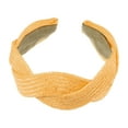 thumbnail image 5 of 1 Pc Fashion Straw Wide-side Headband for Women for Girls 6.30"x2.17" Yellow, 5 of 6