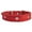 Red, variant on Genuine Leather Studded Dog Collar, 1.25" Wide. Fits 15"-18.5" Neck. Amstaff