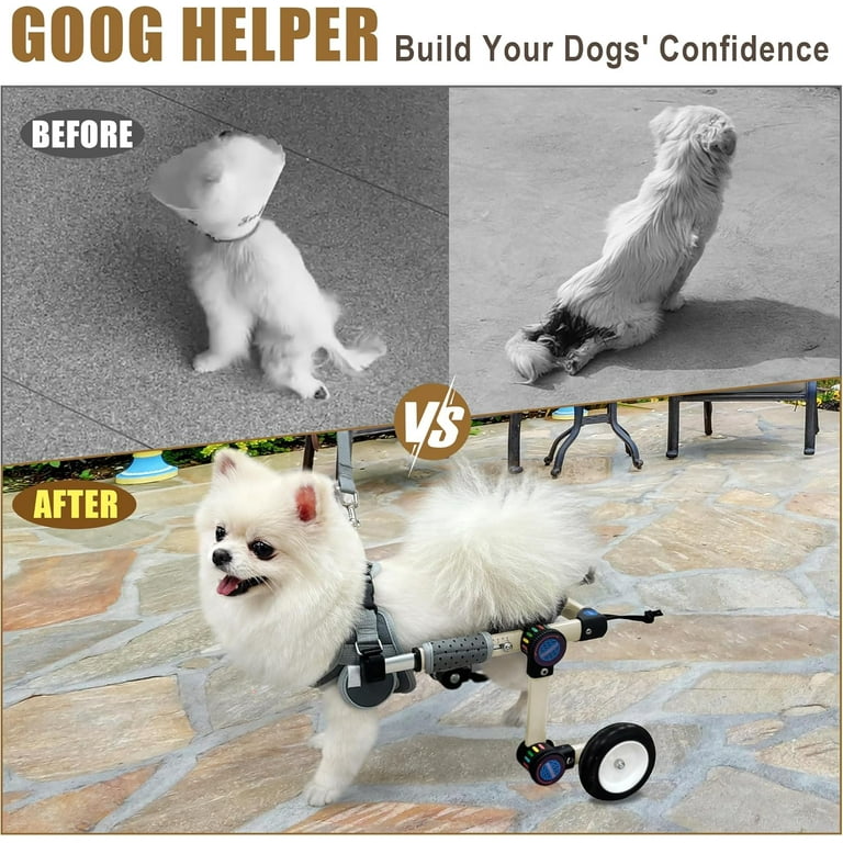 LetPetRun, Adjustable Dog Wheelchair, XXS, Hind Leg Support