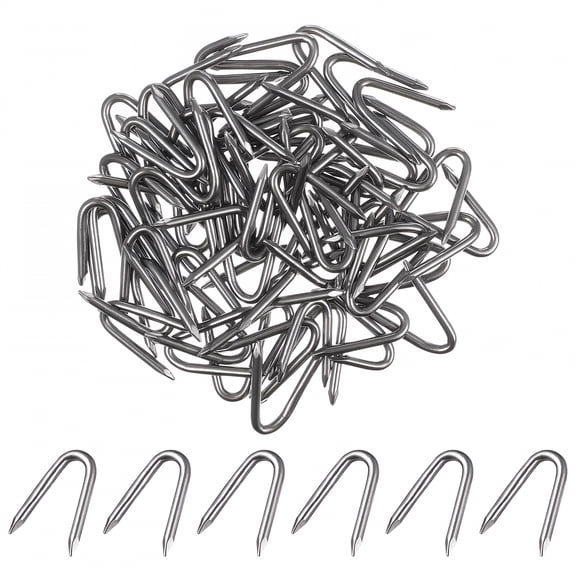 TALENO Easy Installation Netting Fence Staples U-Shaped Hardware Nails,Iron,70 Piece