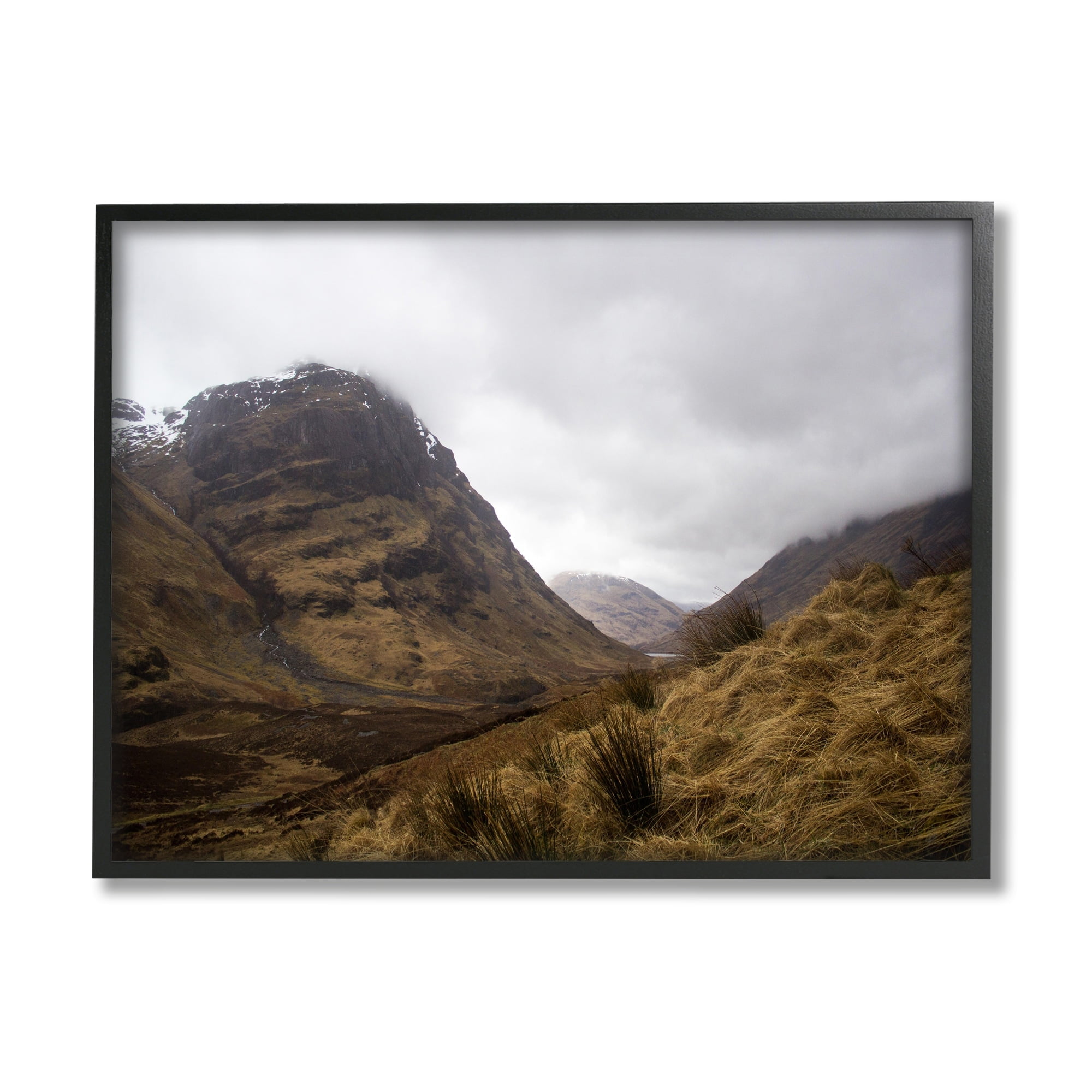 Stupell Industries Desert Hill Peaks Arid Vegetation Heavy Clouds Photograph White Framed Art Print Wall Art, Design by Daphne Polselli