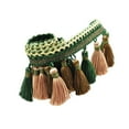 thumbnail image 5 of Abbraccia Polyester Tassel Long Fringe Trim Crafts Accessories Tassel Lace Trim Polyester Fringe for DIY Curtain Lamp Shade Home Decor green, 5 of 9