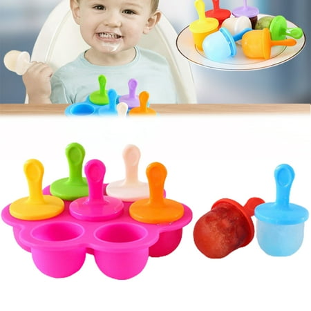 

Elbourn Silicone Popsicle Molds 7-Cavity DIY Ice Pop Mold With Colorful Sticks for Egg Biting Ice Cream Non Stick Cake Molds