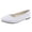 White, variant on Modisza Women's Flat Ballet Shoes Pointed Toe Suede Slip on Dress Shoe Summer Work Comfortable Sandlas Low Heel Loafers Black 6