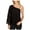 Black, variant on 1.STATE Womens Lace One Shoulder Blouse, Black, X-Small
