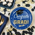 thumbnail image 3 of GuassLee 2025 Graduation Party Supplies Tableware Set - 100 Pcs Blue Gold Graduation Plates and Napkins Class of 2025 Disposable Dinnerware for College High School Congrats Graduation Party favors, 3 of 7