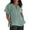 Green, variant on Giftesty Blouses for Women Dressy Casual Womens Solid Color V-neck Loose Blouse Short Sleeve Casual Work Shirt Tunic Tops