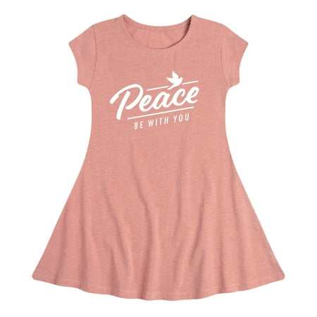 

Instant Message - Peace Be With You - Toddler & Youth Girls Fit & Flare Dress