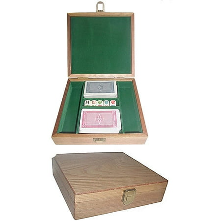 Chips Oak Case - Trademark Poker Oak Poker Chip Case, 100pc Capacity