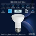 thumbnail image 7 of Luxrite BR20 LED Light Bulbs, 6.5W=45W, 6500K Daylight, Dimmable, 1100 Lumen, E26, 7 of 7