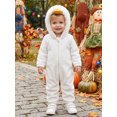 thumbnail image 4 of RUINIXCW Toddler Baby Costume Romper Cute Animal Long Sleeve Hooded Zipper Jumpsuit, 4 of 8