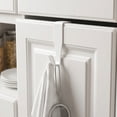 thumbnail image 6 of 4pcs Over The Door Cabenit Drawer Hooks Carbon Steel Hanger Hook No Drill Cabinet Drawer Organizer Easy to Install Hook for Hanging Stocking Clothes Towels Kitchen Cabinet Bathroom Door, 6 of 7