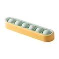 thumbnail image 2 of Molde de silicona para cubitos de hielo de 6 cavidades con base de plástico, cubitos redondos pequeños para cócteles, whisky, bebidas, reutilizable, apto para lavavajillas, verde o amarillo, 2 of 6