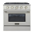 thumbnail image 2 of Kucht Professional 30" Stainless Steel Natural Gas Range with Knobs in Silver, 2 of 14