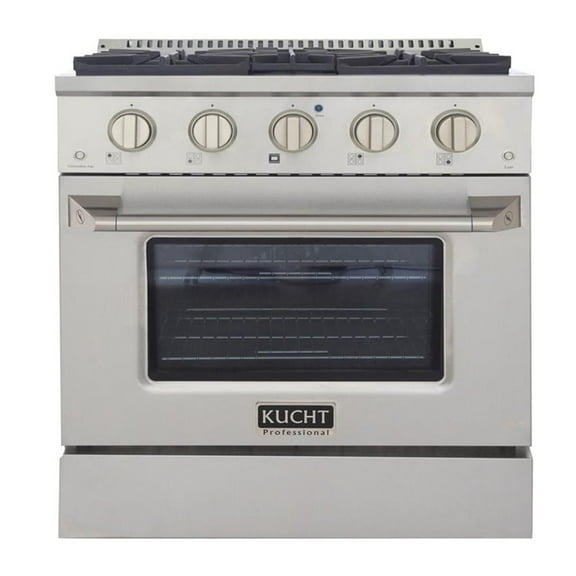 Kucht Professional 30" Stainless Steel Propane Gas Range with Knobs in Silver