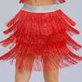 thumbnail image 4 of Professional Elastic Dancewear Competition Outfit Long Fringe Stage Skirt, 4 of 16