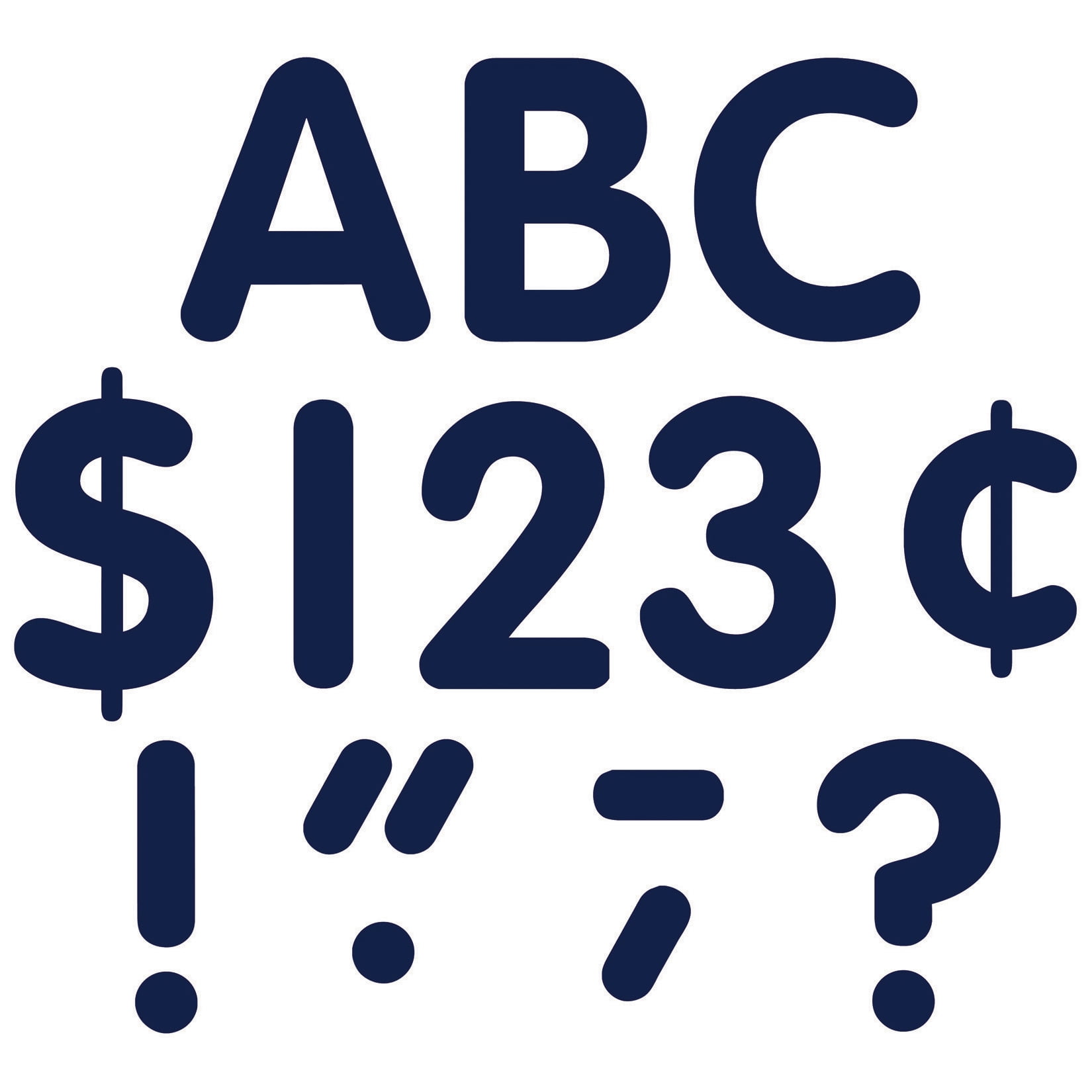Teacher Created Resources Classic Font 4-Inch Uppercase Letters, Navy Blue, 243 Pieces