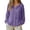 Purple, variant on WAGUTH Women's UPF 50 Sun Protection Shirts Crinkled Sheer Long Sleeve Button Down Tops Casual Beach Cover Up Blouses