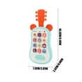 thumbnail image 4 of KOYPTL Simulation Baby Educational phone Toy with Music Sounds Guitar Shaped for Toddler Kids 3-6-8-12 Months,12-Mode Learning Smart Phones Soothing Gift for Christmas Stocking Stuffers Birthday, 4 of 6