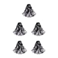 thumbnail image 2 of ZheElen Cloth Lightweight Portable Scarf Versatile For Wide Application And Easy Matching With Floral Black and White 5Set, 2 of 6
