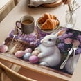 thumbnail image 3 of Easter Bunny Eggs Placemats Set of 8, Spring Flowers Non-Slip Place Mats Washable Table Mats for Kitchen Dining Table Decorations Indoor/Outdoor, 3 of 9