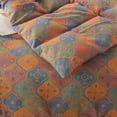 thumbnail image 3 of Naranja Azul Juego de Cama King Size 3Pcs Juego de Funda Nórdica Shabby Geometry Pattern, 3 of 9
