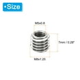 thumbnail image 2 of Uxcell Thread Adapters Sleeve Reducing Nut 20pcs M8x1.25 Male to M5x0.8 Female Repairing Insert Nut 7mm, 2 of 6