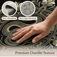 thumbnail image 6 of ODIKA 8'x10' Washable Area Rug Non-Shedding, Easy Care, Snake Covering Coiled Motif Symmetrical Border Ornamental Forest for King Size Bedroom Under Bed, Master Suite, 6 of 7