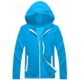 thumbnail image 6 of Cethrio Girls Sun Protection Jackets, Long Sleeve Lightweight Full Zip Summer Kids Rash Guard Outerwear with Hood Sky Blue Size 6, 6 of 6