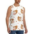 thumbnail image 2 of Fotbe Men's Squirrel Giving A Gift Print Men's Sleeveless Muscle Tank Tops Casual T-Shirts for Gym Workout Beach-3X-Large, 2 of 8