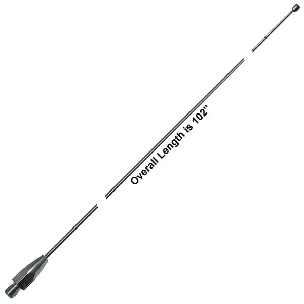 Hustler IC56 Stainless Steel 102" Inch CB / HAM Radio Antenna Whip