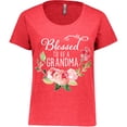 thumbnail image 3 of Inktastic Blessed to Be a Grandma with Flowers Women's Plus Size T-Shirt, 3 of 5