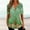 Green, variant on Pincandy Women's Fashion V-neck Print Casual Loose Short Sleeve Top Short Sleeve V-neck Top/Shirt,Blue,L