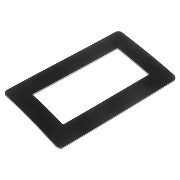 Switch Surround Plate Decoration Dual Gang Aluminum Plastic Black 216mm x 130mm