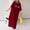 Red, variant on Women's Casual Dress Women's Summer Loose Casual Print Short Sleeve T Shirt Long Dress White XXL