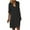 QR1--Black--Linen Dresses for Women, variant on Meichang Linen Dresses for Women Half Sleeve Collar Button Down Shirt Dresses Casual Solid Summer Dresses Elegant Knee Length Dress