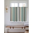 thumbnail image 2 of Teal Blue Striped Living Room Curtains 2 Panel, Farmhouse Stripes Modern Abstract Art Cafe Window Treatment, Farmhouse Bedroom Bathroom Kitchen Curtains Drapes 104"x54", 2 of 6
