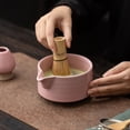 thumbnail image 3 of Juego de té matcha japonés rosa de 8 piezas, juego de matcha en polvo, tazón para matcha, batidor y soporte para preparar té., 3 of 5